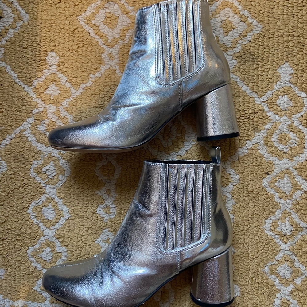 Silver booties